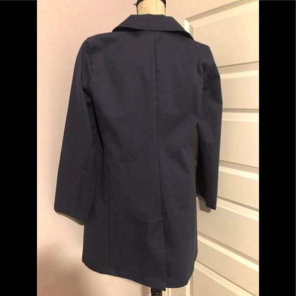 J. Crew Rain Trench Coat in Navy Blue, Size Small (4) - Picture 3 of 5